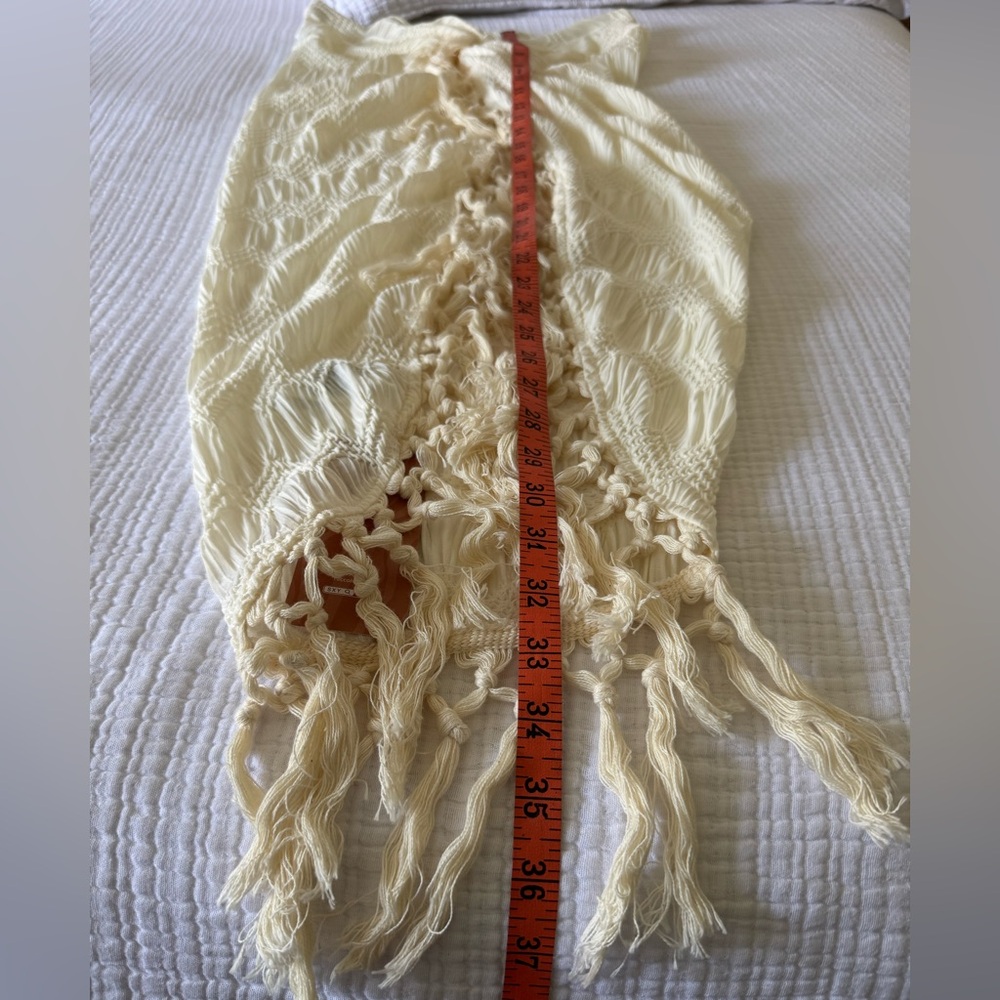NWT SHEIN Cream Textured Skirt/Cover Up - Picture 5 of 7